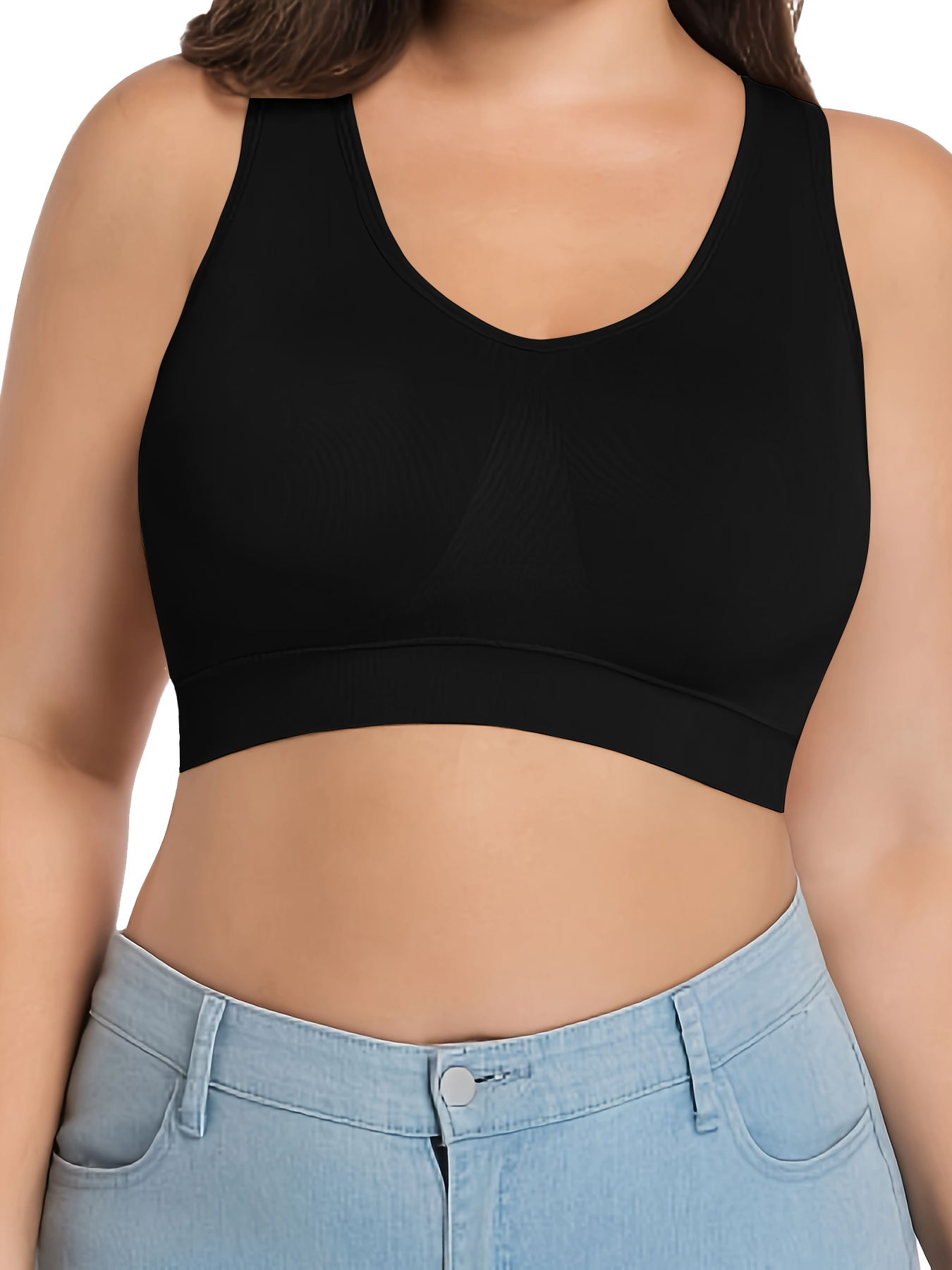 3 Pack Plus Size Women Seamles - Sleep Bra Bralette ulasan dan harga