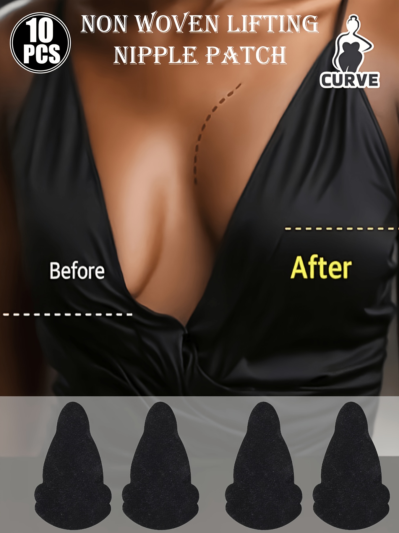 10-Pack Invisible Breast Petal - Strapless Bra Adhesive ulasan dan harga