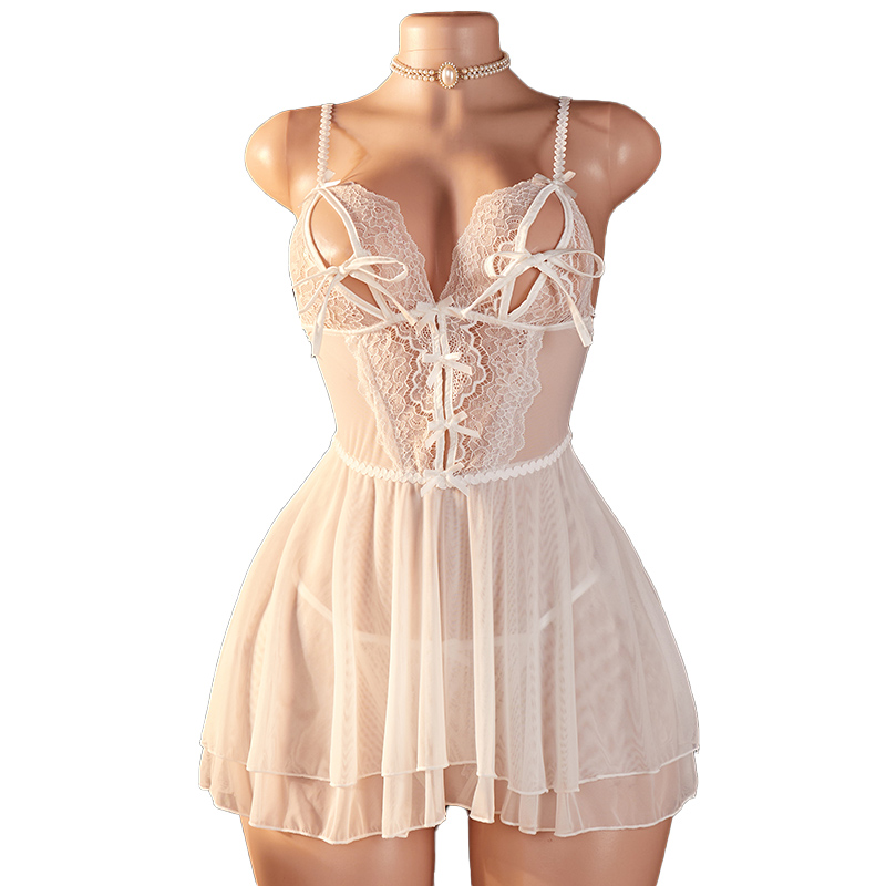 Transparent Sexy Woman Lingeri - Lace Bralette Set ulasan dan harga