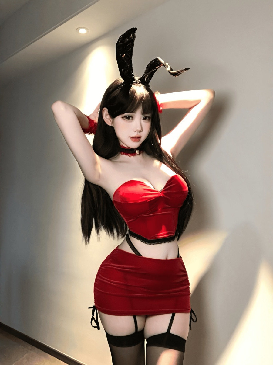 Red Velvet Lace Short Sexy Wra - Lace Bralette Set ulasan dan harga
