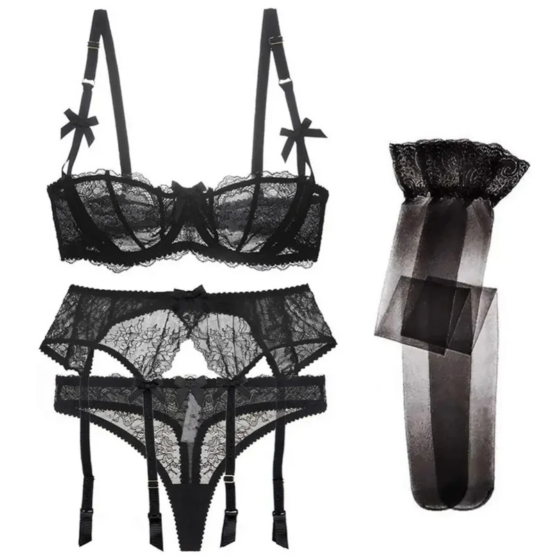 New 2025 Luxury Half Cup Lace  - Lace Bralette Set ulasan dan harga