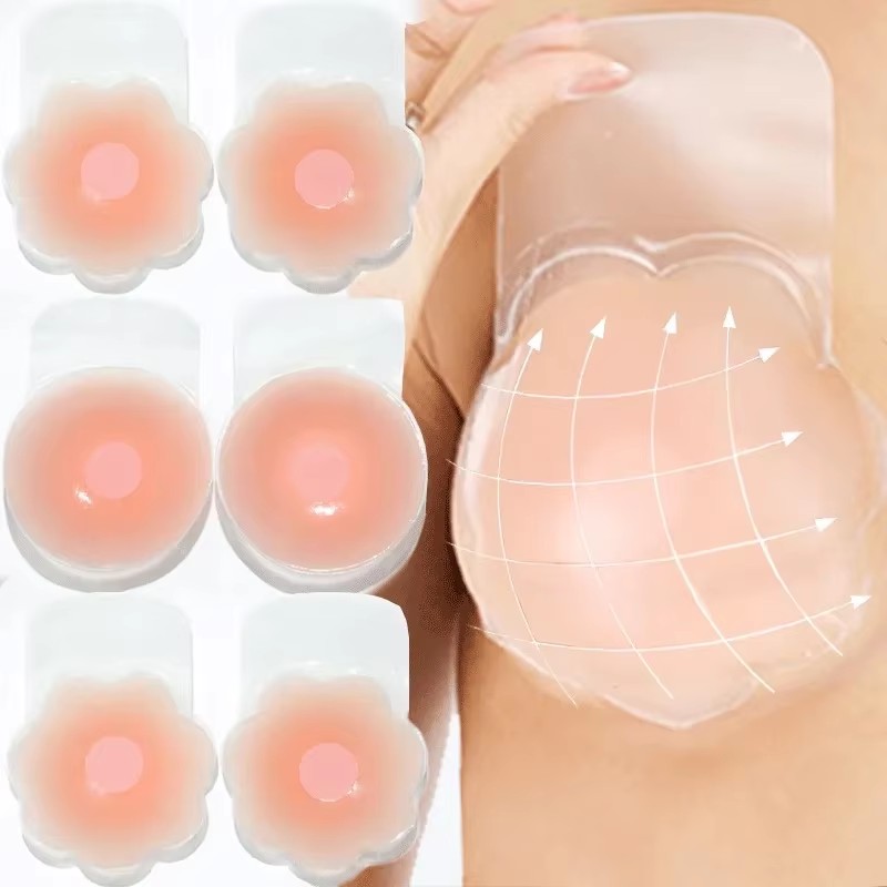 1-3Pairs Reusable Women Breast - Strapless Bra Adhesive ulasan dan harga